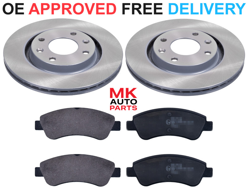 FOR PEUGEOT 1007 2008 207 208 307 FRONT BRAKE DISCS AND PADS SET 2005 ONWARDS