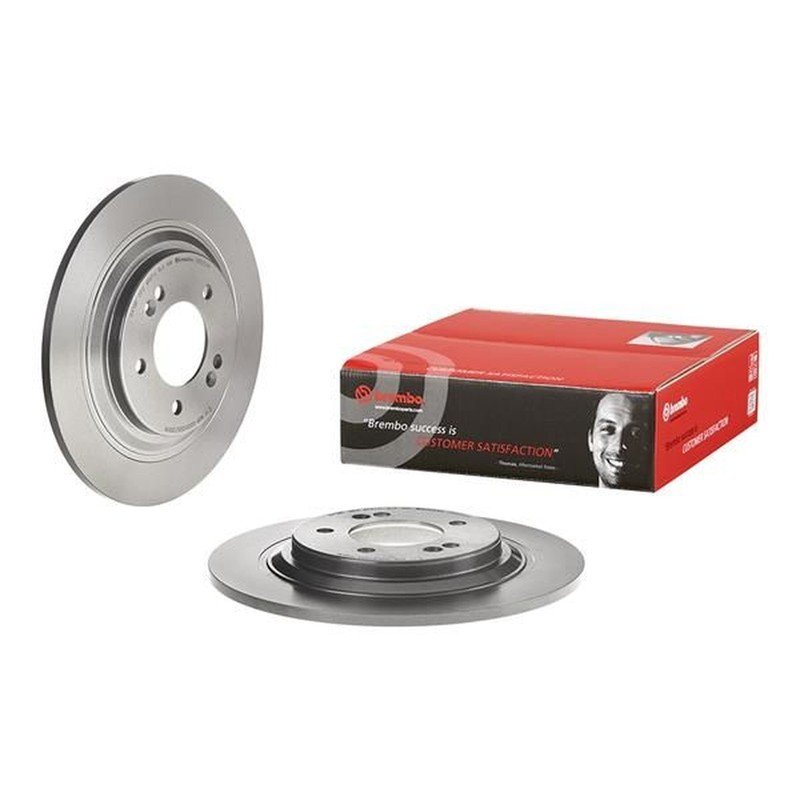 Brembo Prime Line UV Coated Solid Brake Disc Pair - 08.D221.11 - High Quality gallery