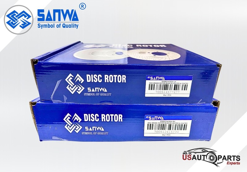 SET OF FRONT & REAR BRAKE ROTOR GEOMET COATED D&S KIT FOR FRONTIER 2005-2024 gallery