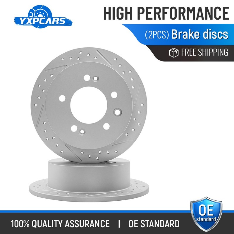 262mm Rear Drilled Disc Brake Rotors Kit for 2007 – 2010 Hyundai Elantra Sedan