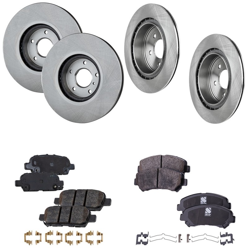 Front & Rear Brake Disc Rotors and Pads Kit For Nissan Maxima 2016 2017 2018