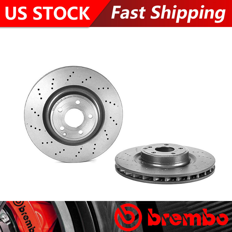 Fits 2012-2014 Mercedes-Benz SLK250 Front Coated Brake Rotors – Brembo OE