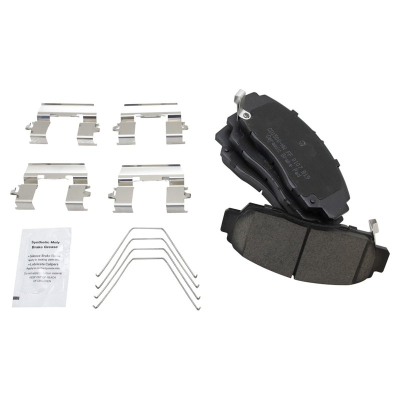 TRQ Front Posi Ceramic Brake Pad Performance Drilled Slotted Zinc Coated Rotors gallery