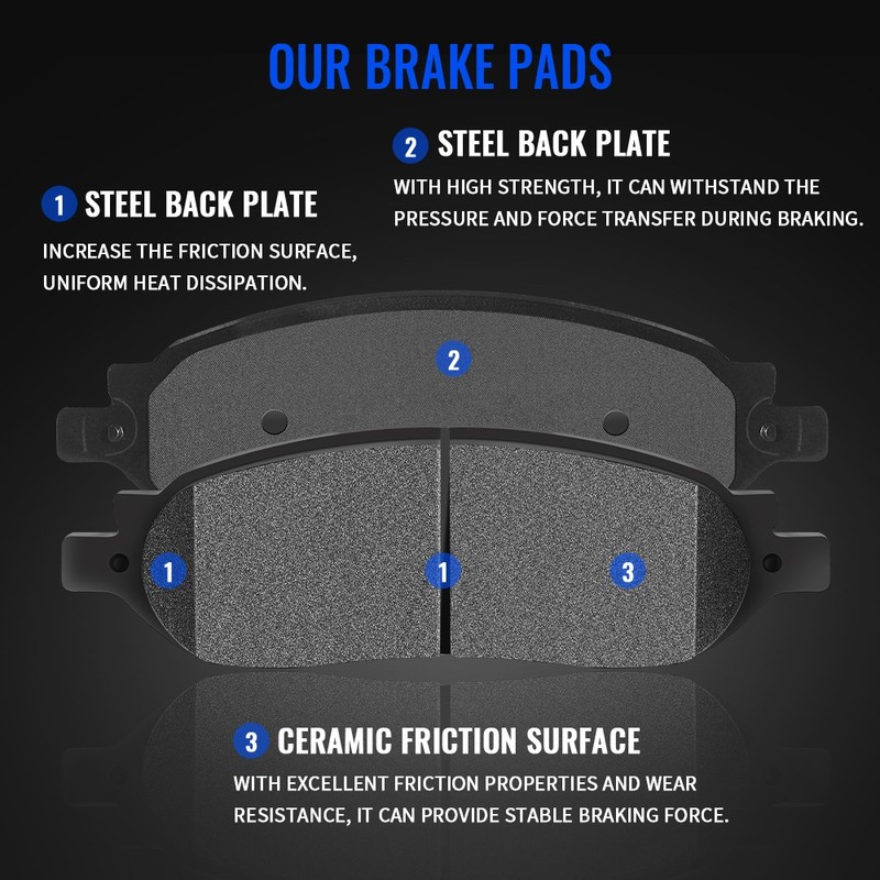 319mm Front Coated Disc Rotors Brake Pads for Toyota Tacoma 4Runner FJ Cruiser gallery