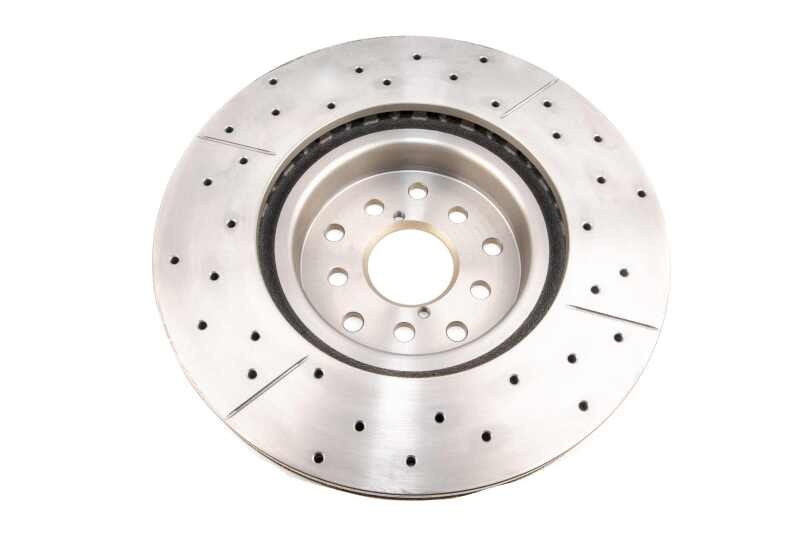 DBA Street Drilled & Slotted Front Brake Rotors for 05-08 Leguacy GT gallery