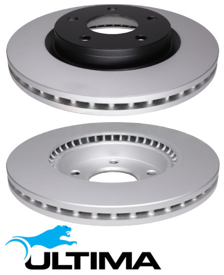 ULTIMA FRONT VENTED DISC BRAKE ROTORS FOR NISSAN JUKE F15 HR16DE 1.6 I4 OD 280MM