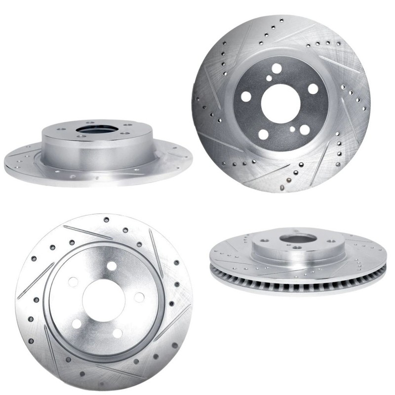 For Honda Accord 2018-2022 Brake Rotor Set Front and Rear | Cast Iron | Silver gallery
