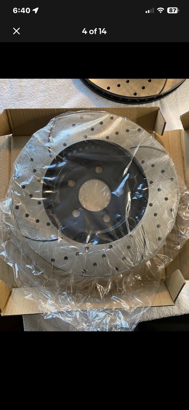 Auto Shack Front Brake Rotors Drilled Slotted ForChrysler 300 2008-2024 V6 12.5” gallery