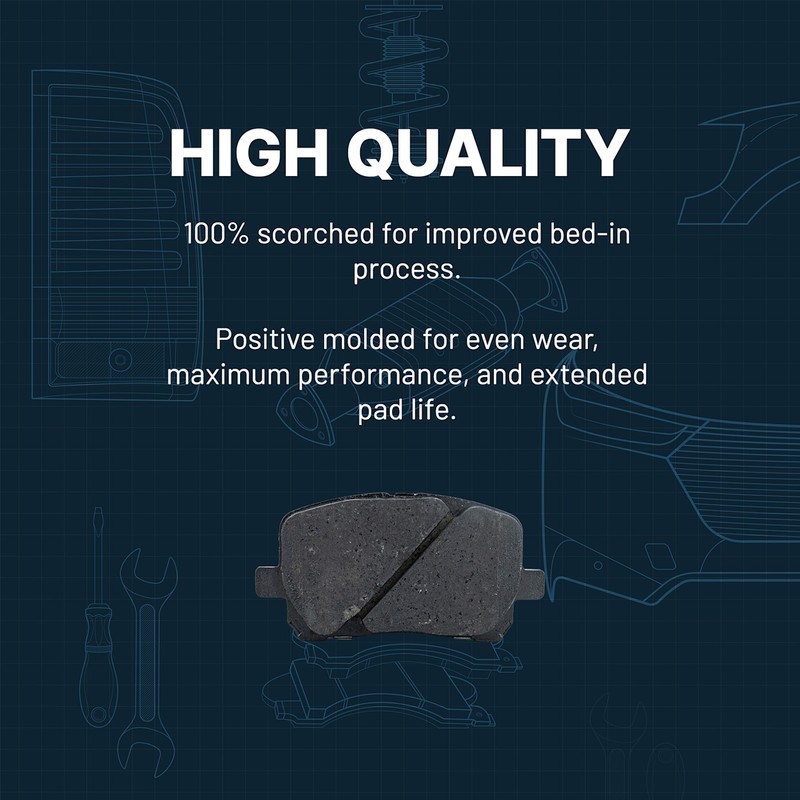 Front Semi-Metallic Brake Pad Set For 2003-2014 Volvo XC90 328mm Front Disc gallery