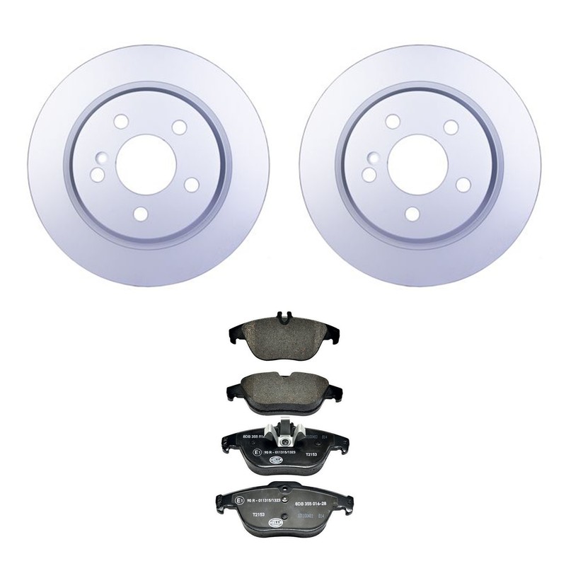 Hella RearRotors Low-Met Disc Brake Pad Kit For W204 GLK250 GLK350 Sport Utility