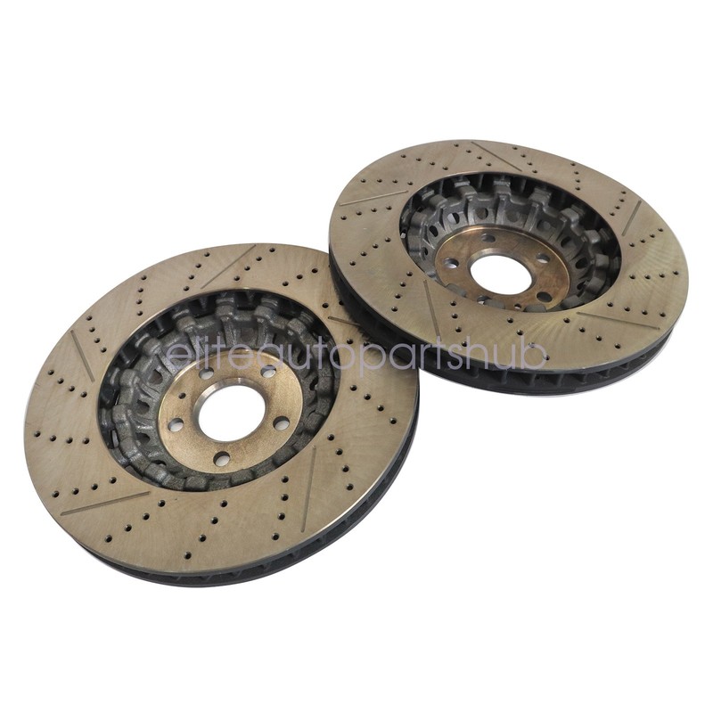 2Pcs Front 375mm Drilled Brake Disc Rotors RH＆LH Fits For 2018-2023 Audi RS5 gallery