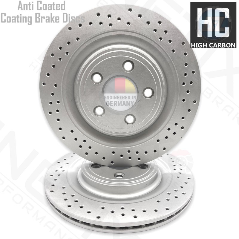 FOR JAGUAR XF 2.2d XF-R SPORT FRONT REAR DRILLED BRAKE DISCS PADS 355m 326mm gallery