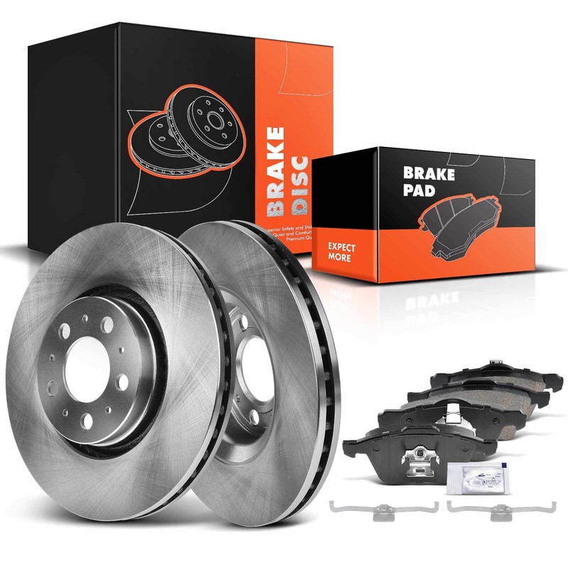 Disc Rotor and Ceramic Brake Pad for Volvo XC90 03-14 2.5L 2.9L 3.2L 4.4L Front