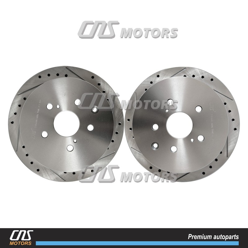 309mm Rear Drilled Brake Rotors for Toyota Highlander Sienna Lexus RX350 RX450h