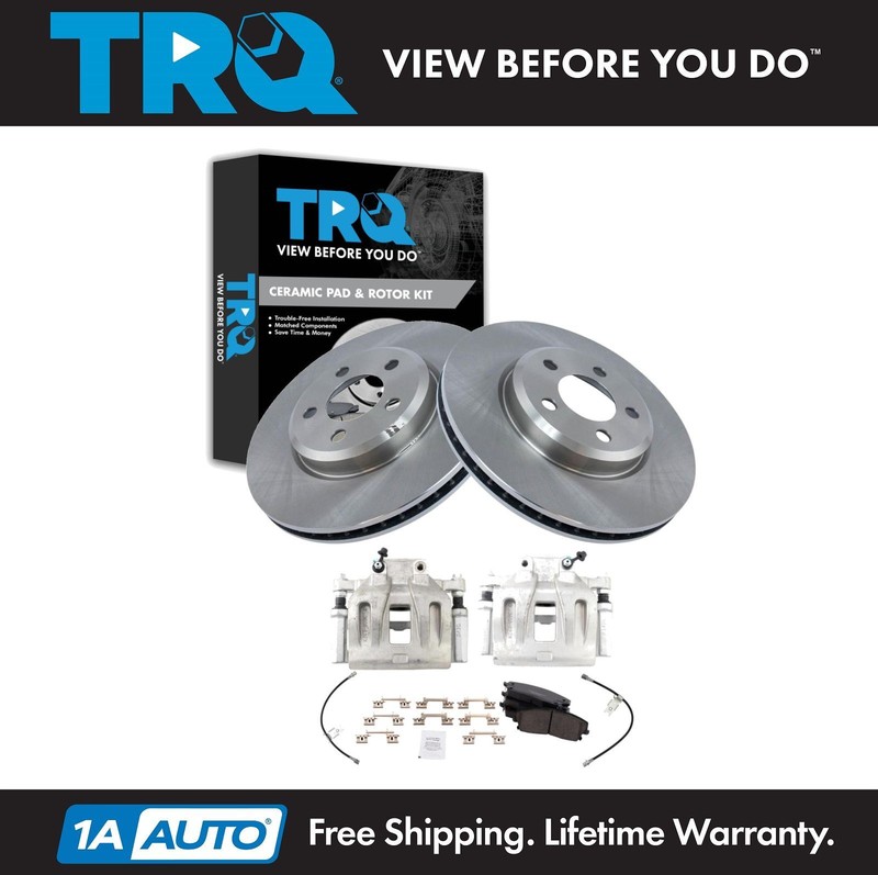 TRQ Brake Pad & Rotor Kit Ceramic Fits Dodge