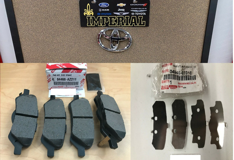2009-2015 TOYOTA VENZA GENUINE OEM NEW REAR TCMC BRAKE PAD KIT AND SHIMS
