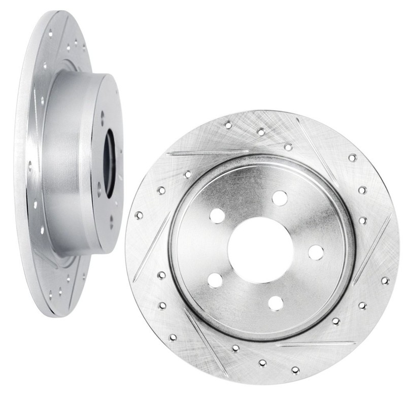 For Mazda 6 2003-2013 Brake Rotor Set | Rear | Cast Iron Rotor | Silver | Vented gallery