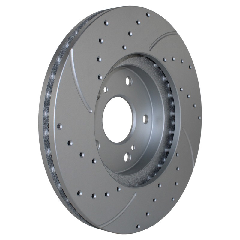 Bison Performance Pair Set Front Coat Drilled 300mm Brake Rotors for Acura Honda gallery