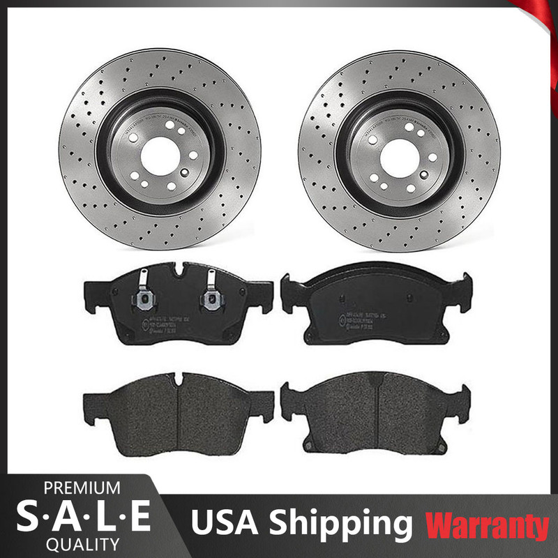 For MB W166 X166 C292 Sport Pkg Brembo Front Brake Kit Disc Rotors Low-Met Pads