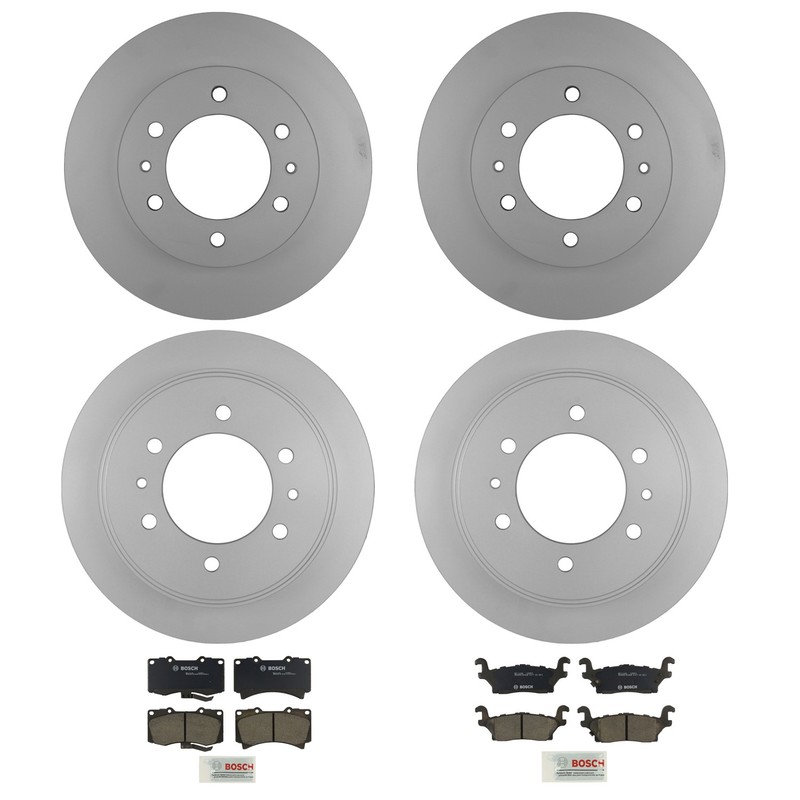 Bosch Front and Rear Disc Brake Rotor Kit For Hummer