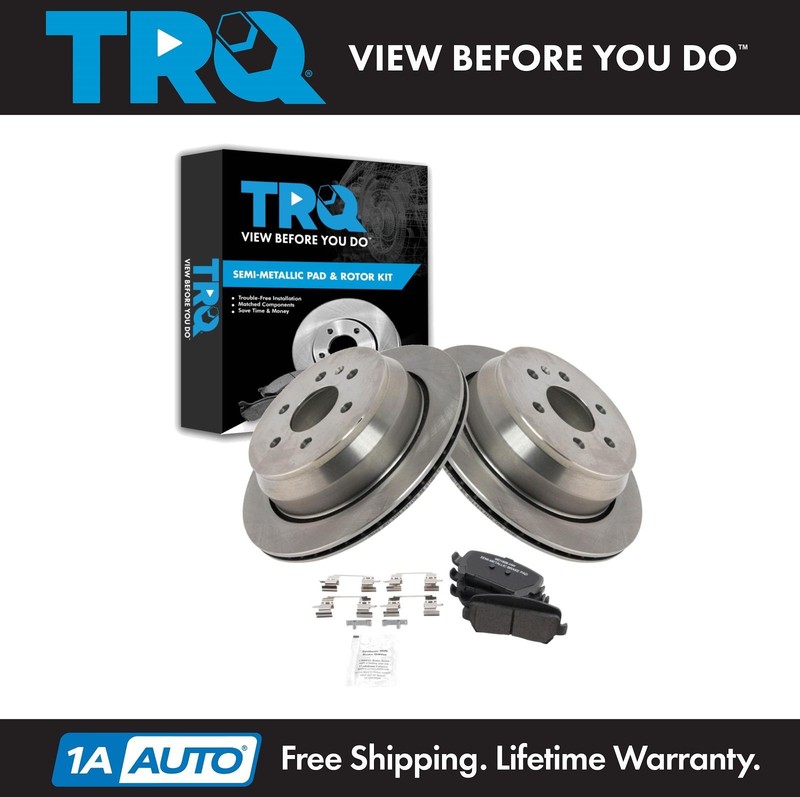 TRQ Rear Brake Pad & Rotor Kit Fits 2015-2019 Chevrolet Colorado GMC Canyon