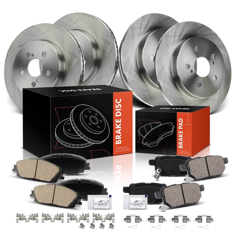 Disc Brake Rotors & Ceramic Pads for Toyota Corolla Prius Prime 2020 2021 2022
