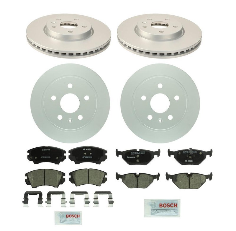 Bosch Front 321mm Rear 291mm Brake Kit Disc Rotors Ceramic Pads For Saab 9-5