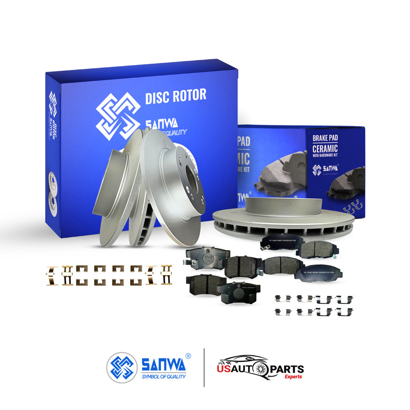 SET OF FRONT & REAR BRAKE ROTOR GEOMET & CERAMIC PAD FOR HONDA CIVIC 2006-2011