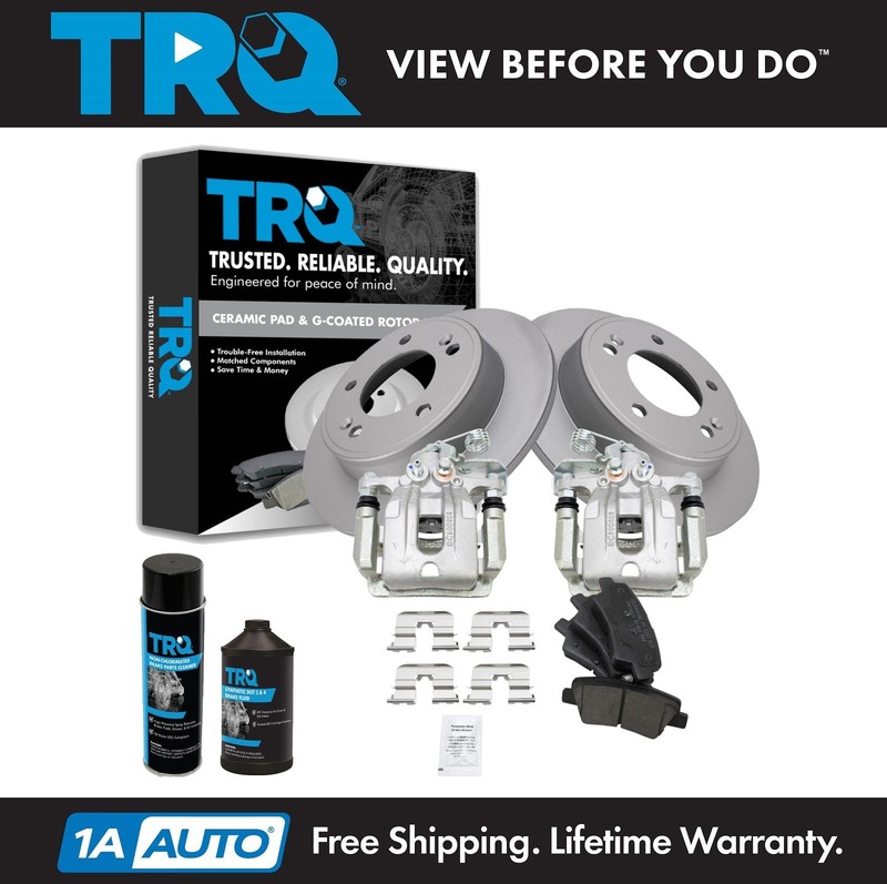 TRQ Rear Ceramic Brake Pads & Rotors Fits 2011-2016 Hyundai Elantra