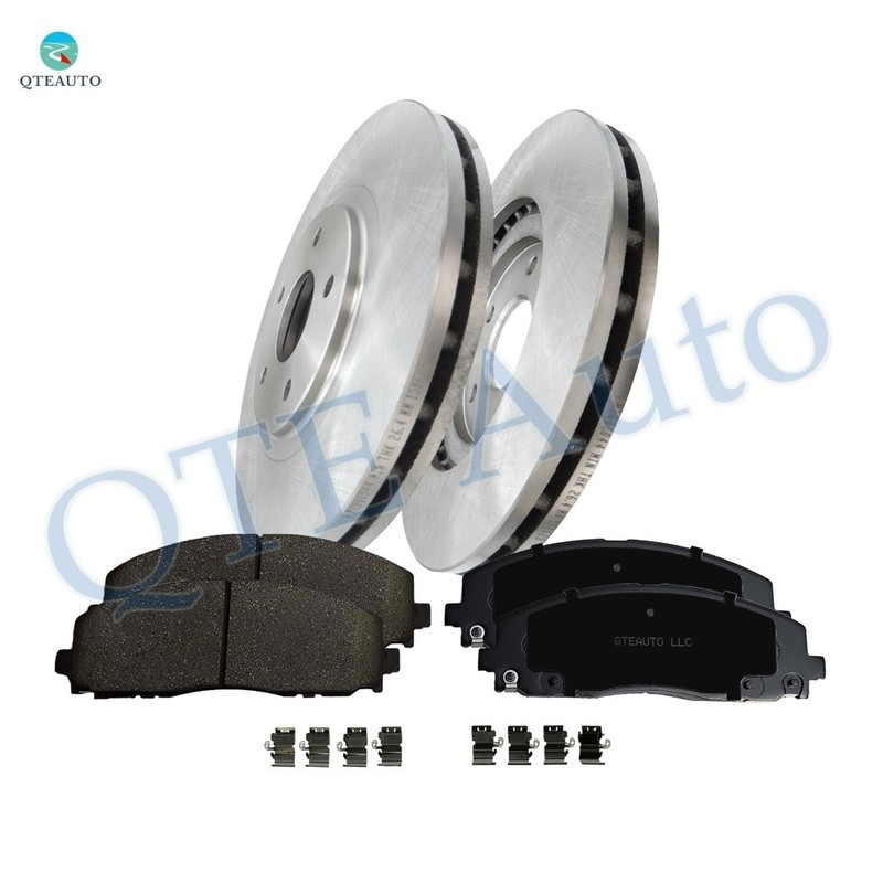 6 Front 330mm Brake Rotors-Ceramic Brake Pad kit For 2017-2020 Chrysler Pacifica