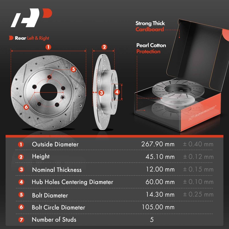 A-Premium Drilled Brake Rotor & Pads + Hub Bearing Front & Rear for Chevy Cruze gallery
