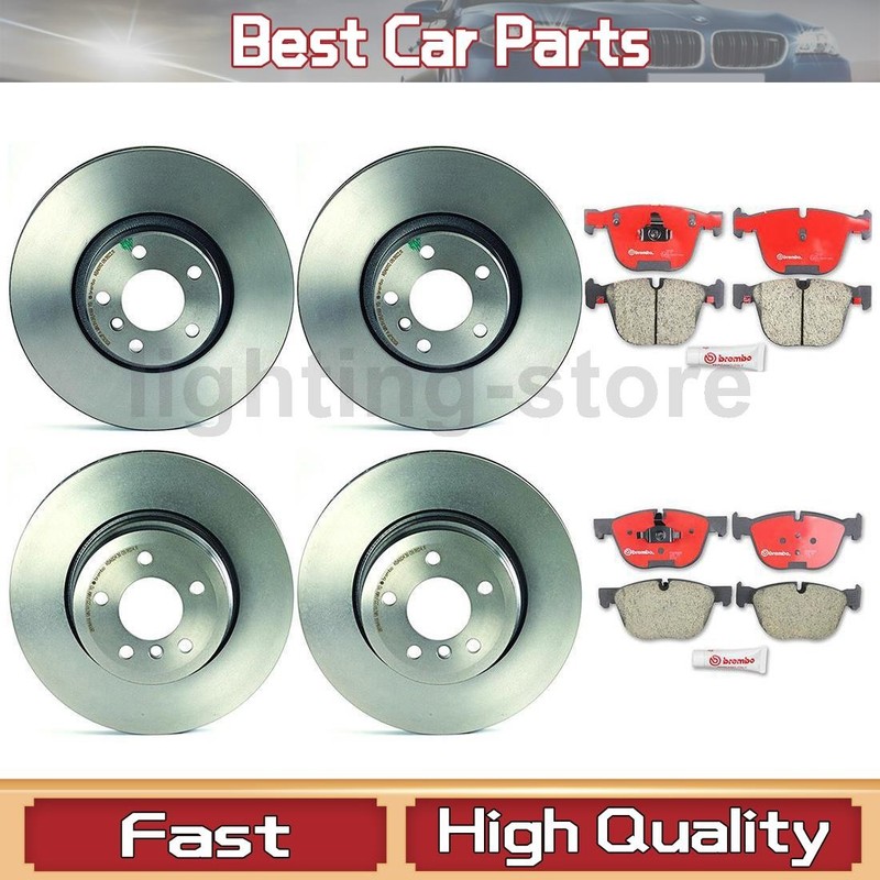 Front+Rear Brake Pads and Disc Rotors full set Fits BMW X5 4.8L 3.0L BMW X6 3.0L