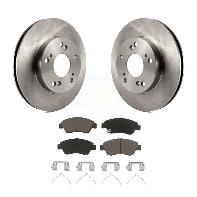 [Front] Disc Brake Rotors And Ceramic Pads Kit For Honda Civic Acura ILX gallery