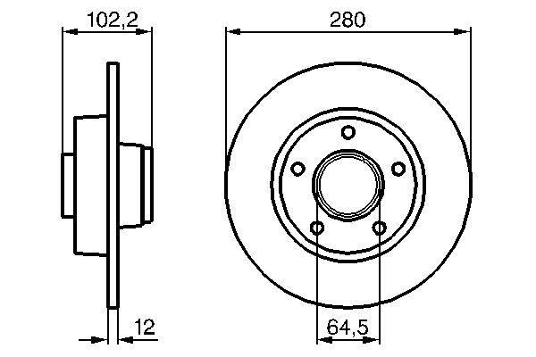 Brake Disc Rear Torq Fits Renault Trafic 2001-2014 Nissan Primastar 2002-2016 gallery
