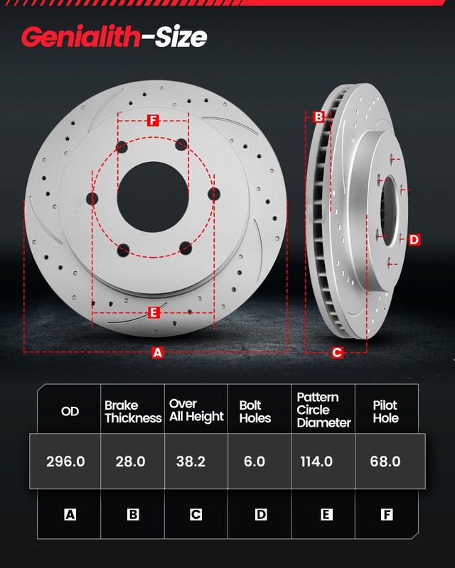 Front Drilled Rotors + Brake Pads for Nissan Pathfinder Frontier Xterra Equator gallery