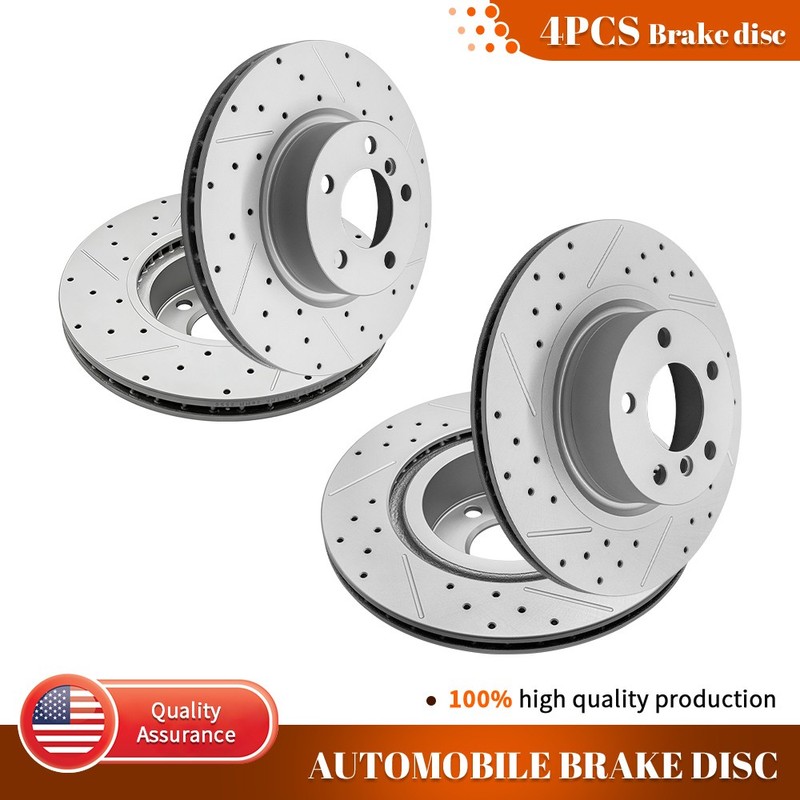 328mm Front & 330mm Rear Disc Drilled Brake Rotors For 2011 – 2017 BMW X3 X4