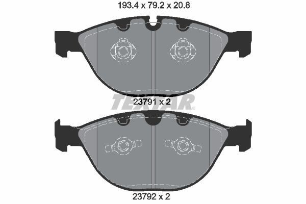 Textar Front Discs & Brake Pads Braking Service Kit Fits BMW 5 Series 6 Series gallery