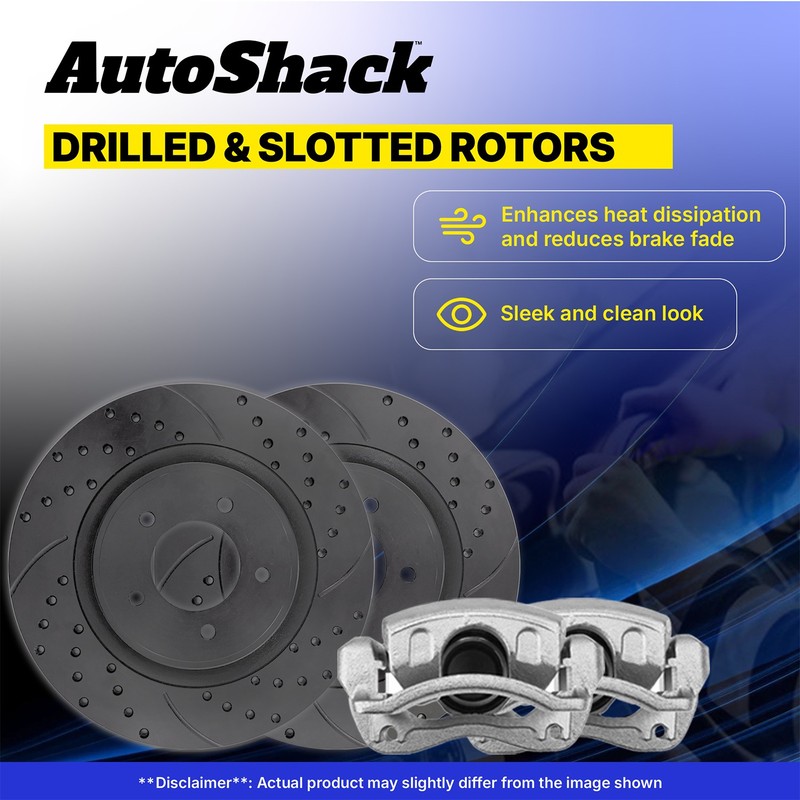 Rear Drilled Slotted Brake Rotors Calipers for INFINITI, G37 2011-2013 gallery