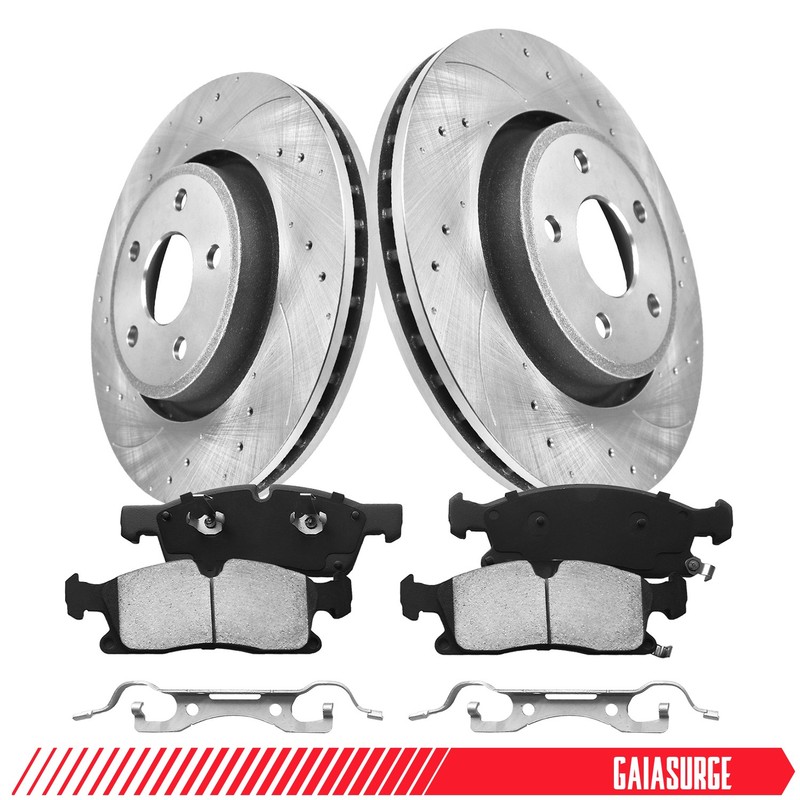 for Jeep Grand Cherokee Dodge Durango 2011-2020 Front Disc Brake Rotors w/ Pads