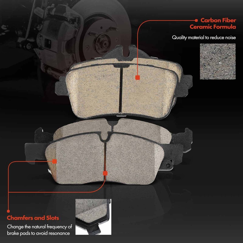 12Pcs Front & Rear Drilled Brake Rotors & Ceramic Pads for Mercedes-Benz GLE300d gallery