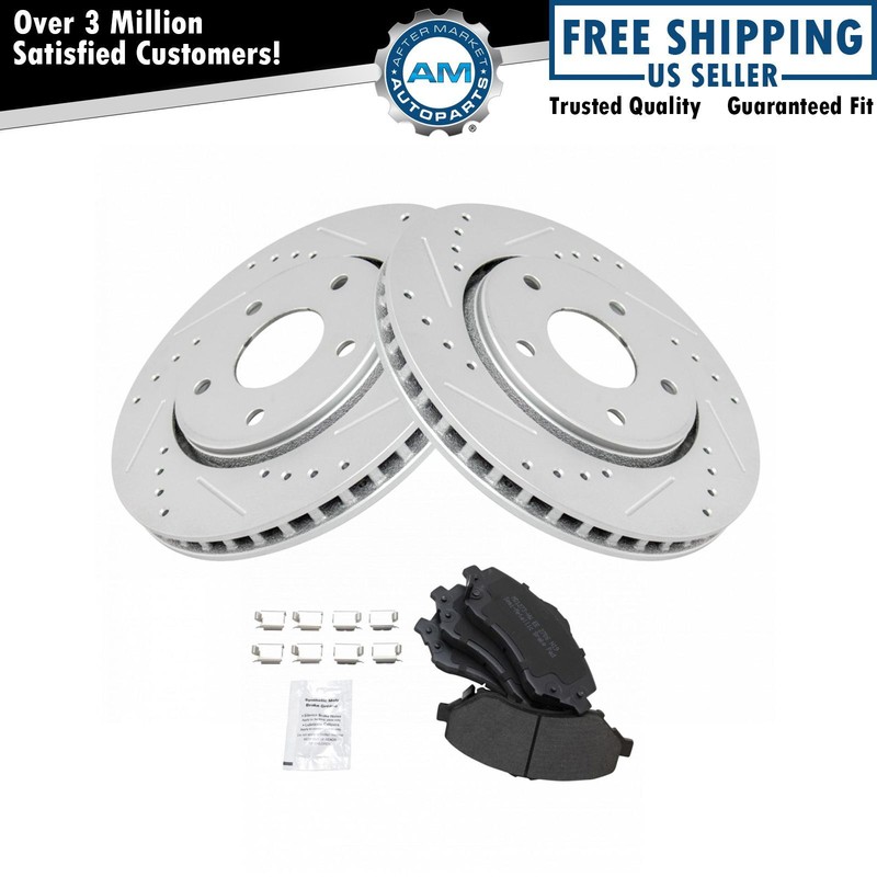 Front Metallic Brake Pad &Performance Rotor Kit for Chrysler Dodge VW