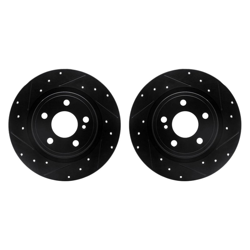 For Infiniti QX30 17-19 R1 Concepts Drilled & Slotted Rear Brake Rotor Set