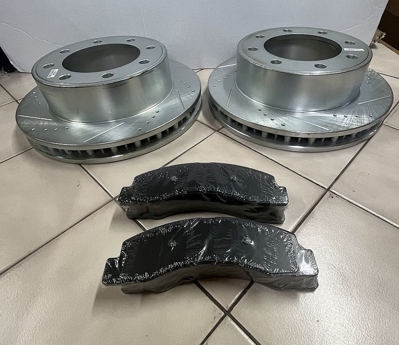 Power Stop AR8580X Front Rotors 7 Pads For 99-05 F250 F350 Excursion