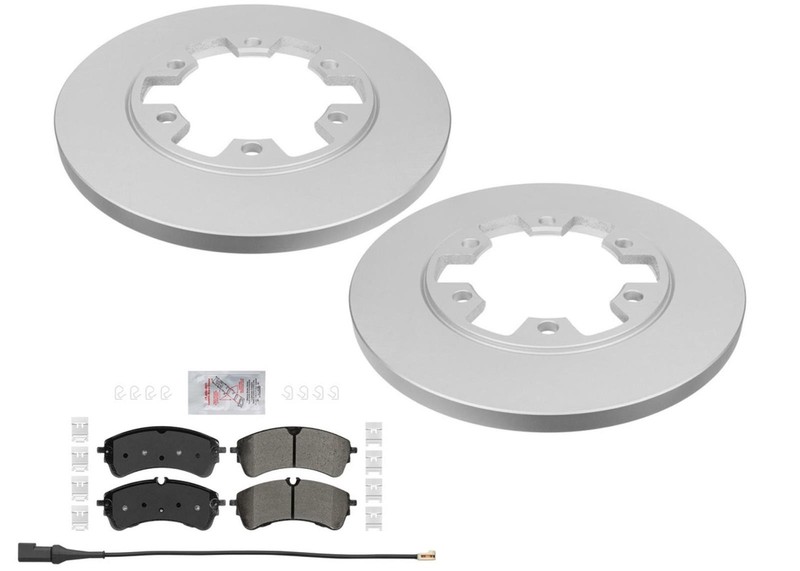 Rear GEO Coated Brake Rotors Pads For Ford Transit 350 6 Bolt 4600LB 2020-2024