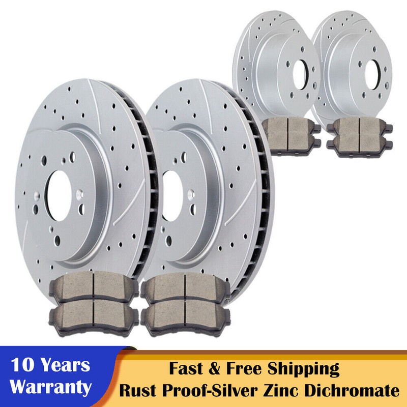Front Rear Rotors and Brake Pads for Fusion Mazda 6 Lincoln MKZ Mercury Milan