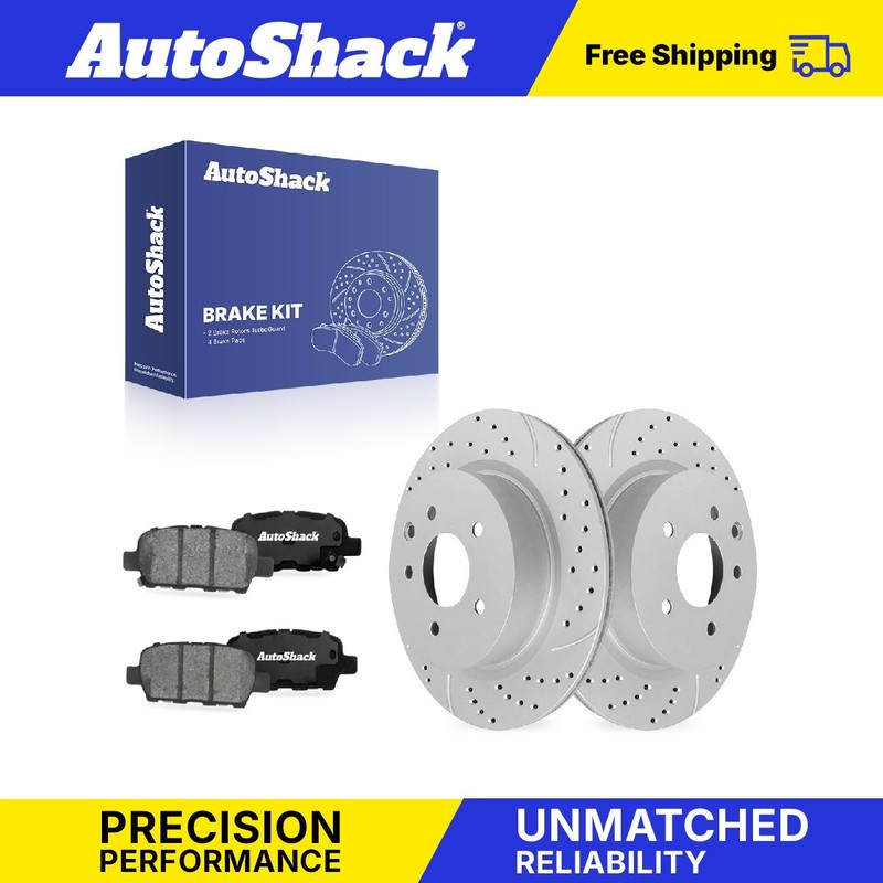 Rear Drilled Slotted Brake Rotors Ceramic Pads for Nissan, Maxima 09-14, 16-20