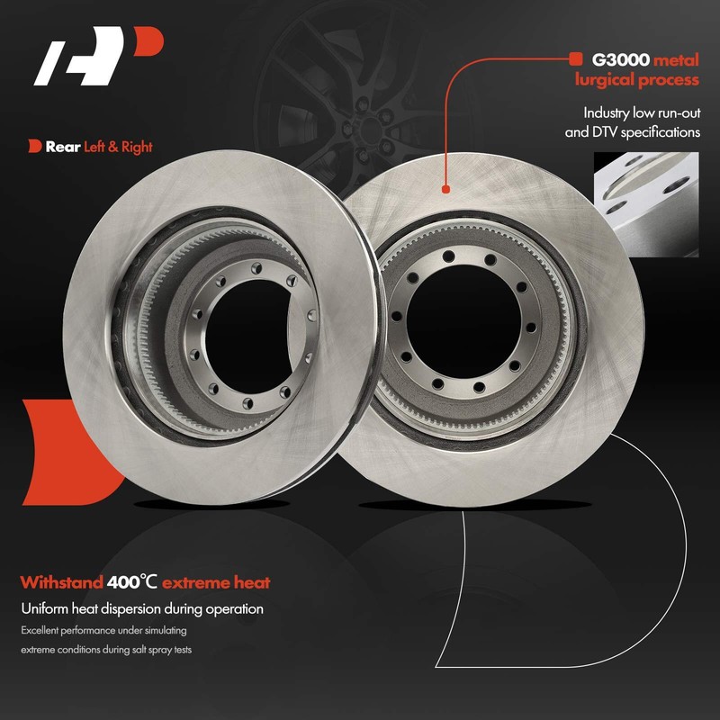 A-Premium Rear Disc Brake Rotors & Ceramic Pads for Ford F-450 Super Duty 02-04 gallery