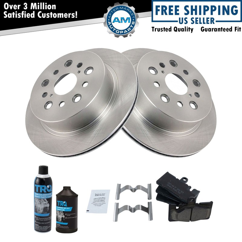 Rear Posi Ceramic Disc Brake Pad & Rotor Kit LH RH Kit w/Chemicals