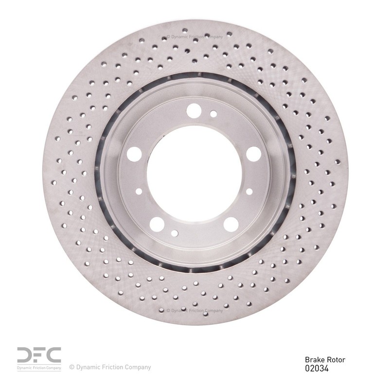 Dynamic Friction 624-02034 DFC GEOSPEC Coated Rotor - Drilled For 99-08 911 gallery