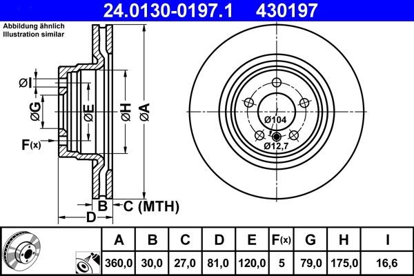 Brake Disc For Land Rover RANGE ROVER 05-12 SDB500193